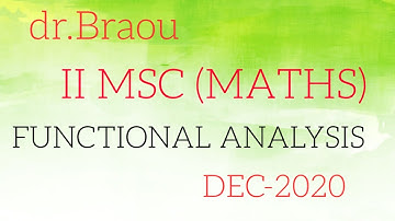 Dr. Braou previous question paper msc 2nd maths dec 2020