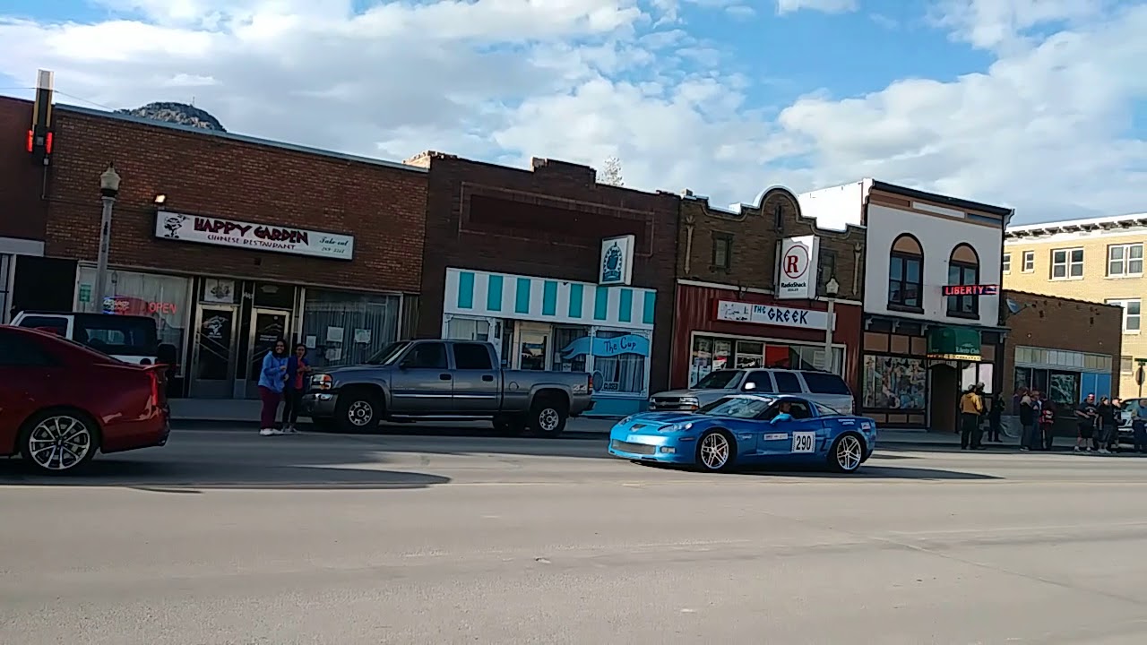Parade of Cars in Ely, NV Nevada Open Road Challenge May 18, 2018