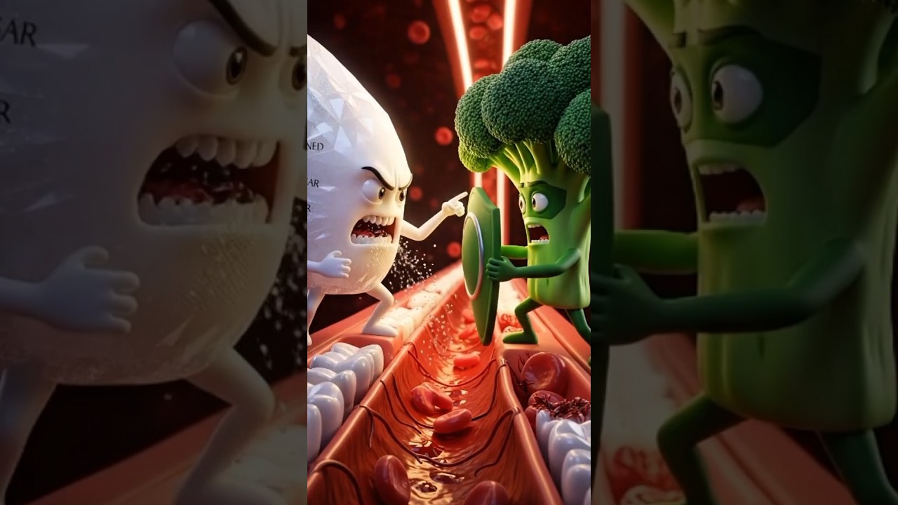 Broccoli vs Sugar | Animated Health Battle in Body