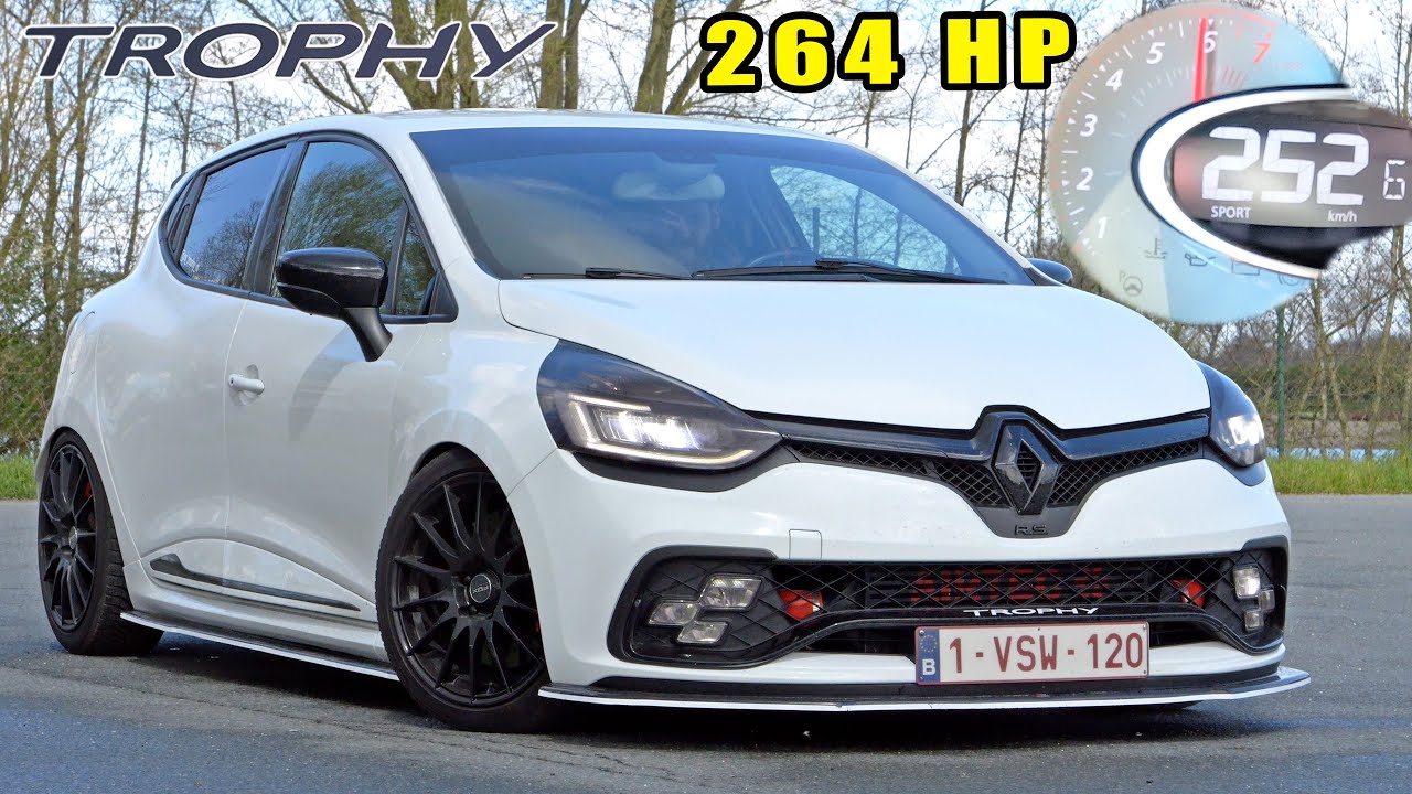 264HP Renault Clio RS TROPHY LOUD SOUND & 250KM/H on AUTOBAHN 