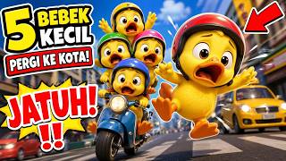 5 Bebek Kecil Pergi ke Kota 🦆 Naik Motor Lagu Anak Lucu
