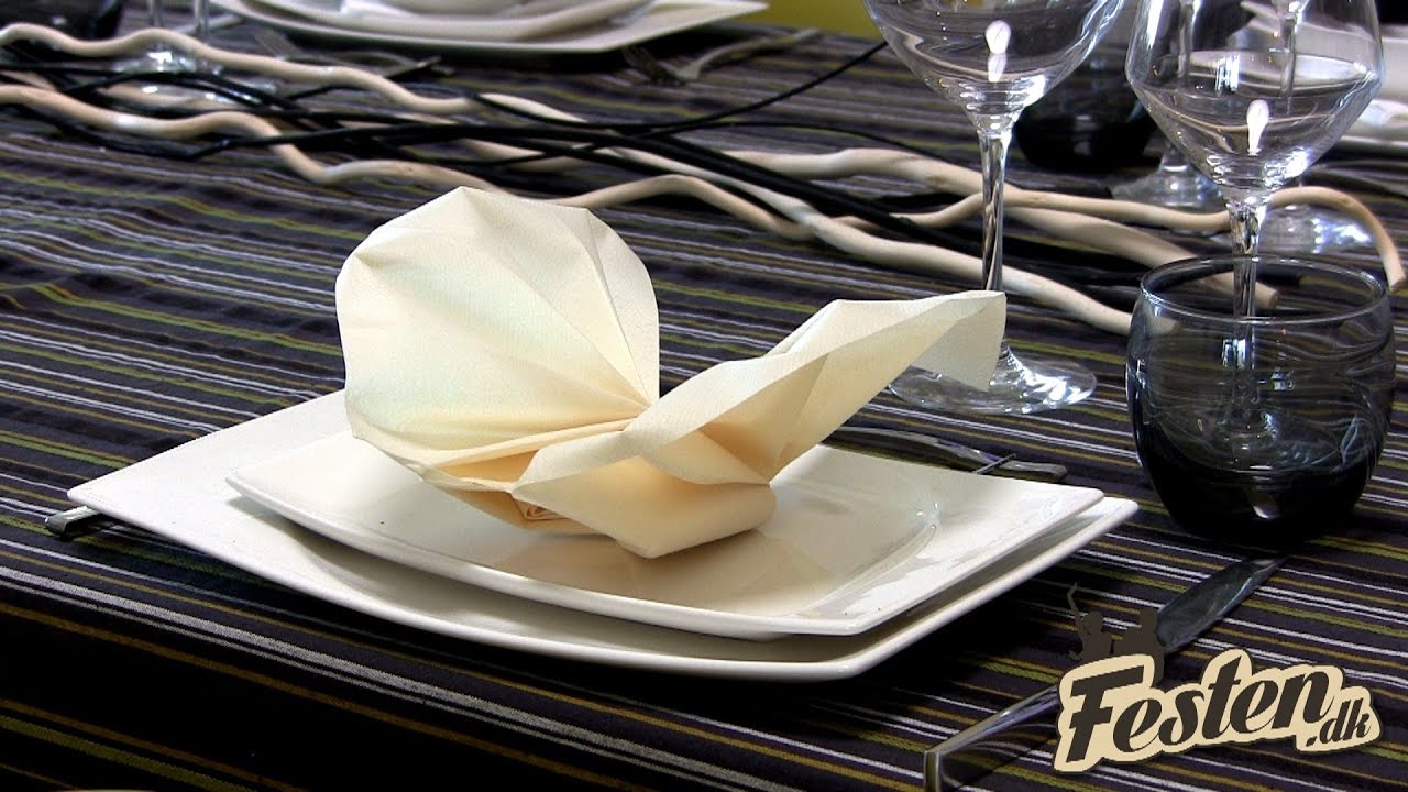 Servietfoldning - Sommerfuglen - Folde servietter