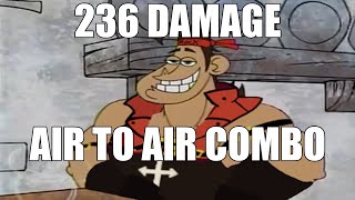 Sol midscreen air to air 236 damage combo | #GGST_SO | Guilty Gear -Strive-