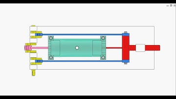 Air compressor of two coaxial pistons