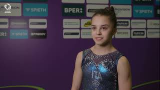 2024 Women's Artistic Europeans - Interview Giulia PEROTTI (ITA) after junior podium training