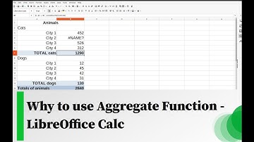 Why to use Aggregate Function -   LibreOffice Calc