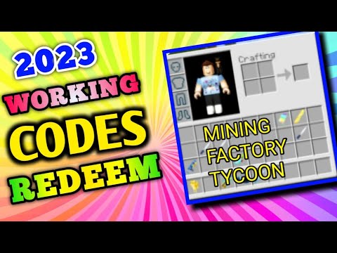 All *Secret* Mining Factory Tycoon Codes  Codes for Mining Factory Tycoon  Roblox 2023 