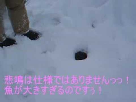 朱鞠内湖の氷上マス釣り