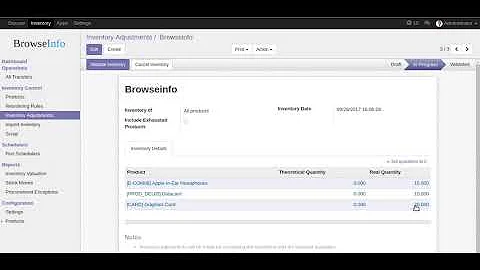 How to import Inventory from CSV/XLS | Odoo Apps Features #odoo #inventory