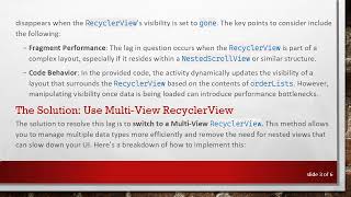 Resolving Lag in Activity/Fragment When Using RecyclerView in Android