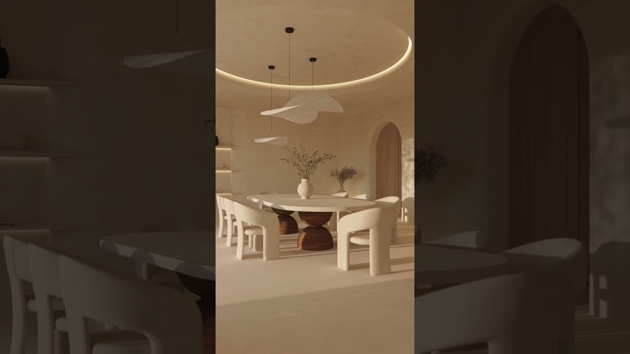 Minimalist Dining Room in Neutral Tones 🤎 