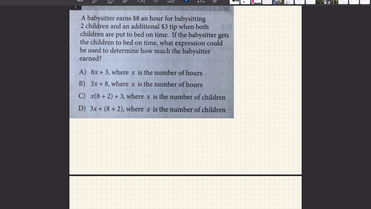 PSAT Problem 01 - YouTube