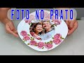 Como colocar FOTO NO PRATO com Decoupage