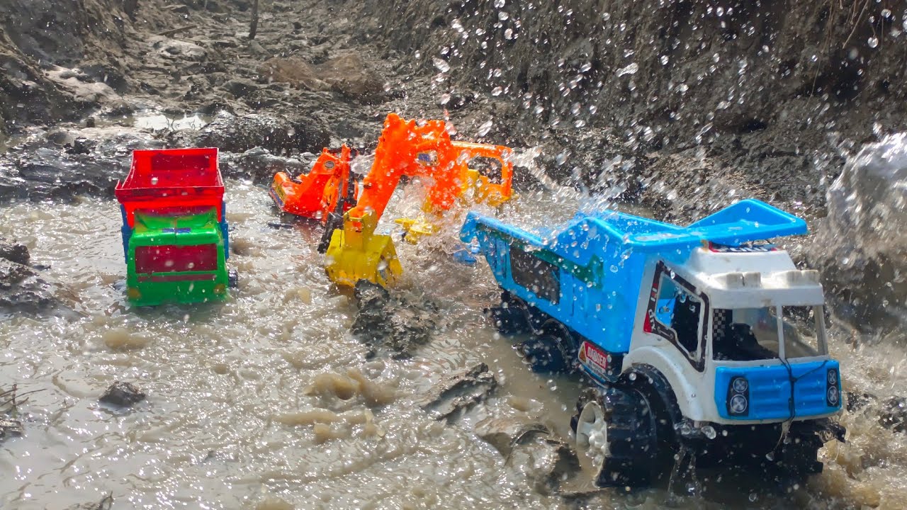 car washing video mini motor water  Tata dumper  JCB  hydrain  new JCB 3DX Excavator loading..💧🌊🛻🏎️
