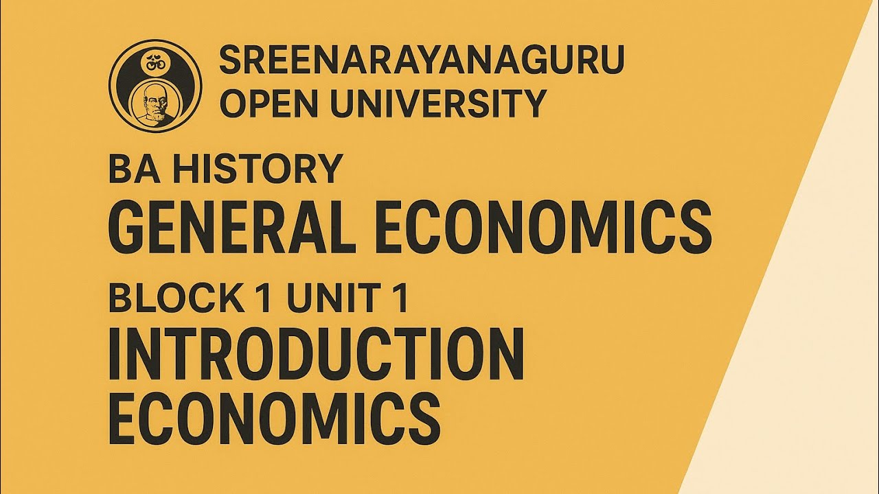 SGOU| 2 SEM| GENERAL ECONOMICS |B1U1