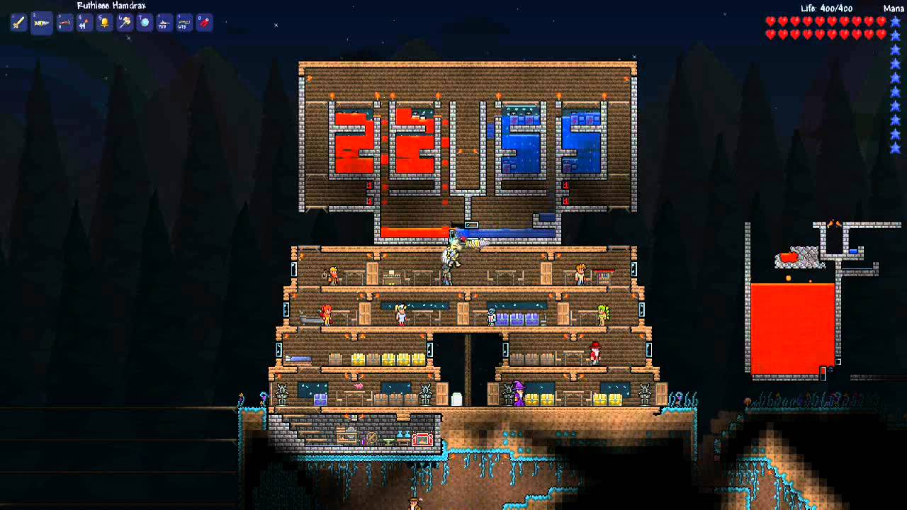 Terraria, Obsidian Generator, Pumps, Timers, Terraria 1.1, Obsidian, Genera...