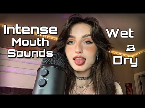 ASMR | Intense Unpredictable Fast & Aggressive ( Wet & Dry) Mouth Sounds ( Tongue Flutters )