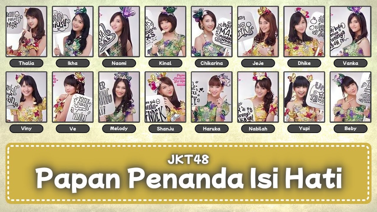 [Color Coded] JKT48 - Kokoro no Placard (Papan Penanda Isi Hati) Lirik KAN/IDN/ENG