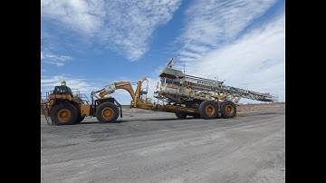 HH160 - 160t hinge hitch loader - loading a drill (pt 1)