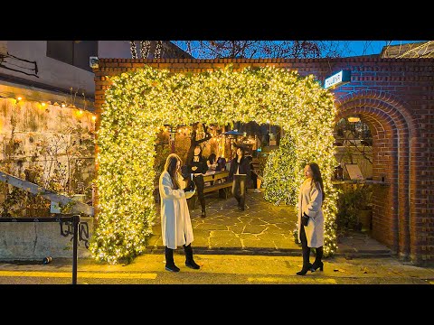 Walking on Saturday Night in Cheongdam-dong Street Gangnam | Seoul Travel Guide 4K HDR