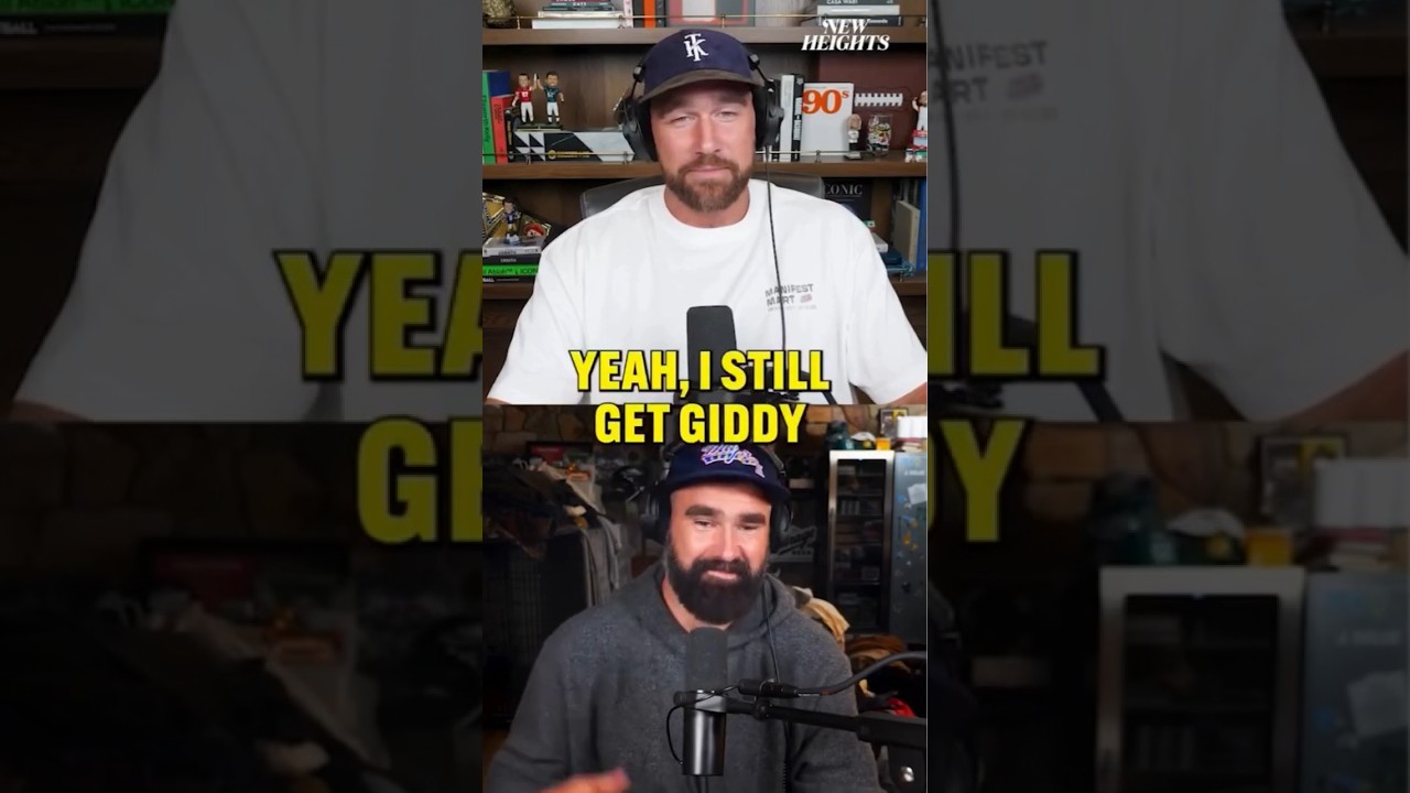 Travis says he still gets "giddy" about calling Taylor Swift his fiancée sometimes 😁