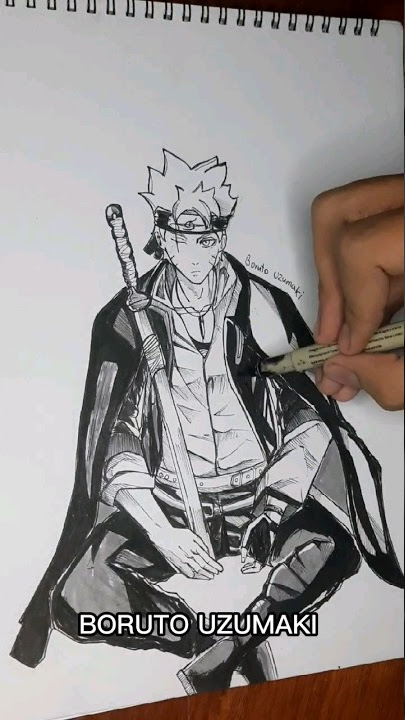 Drawing Boruto Timeskip (ink art ) #shorts