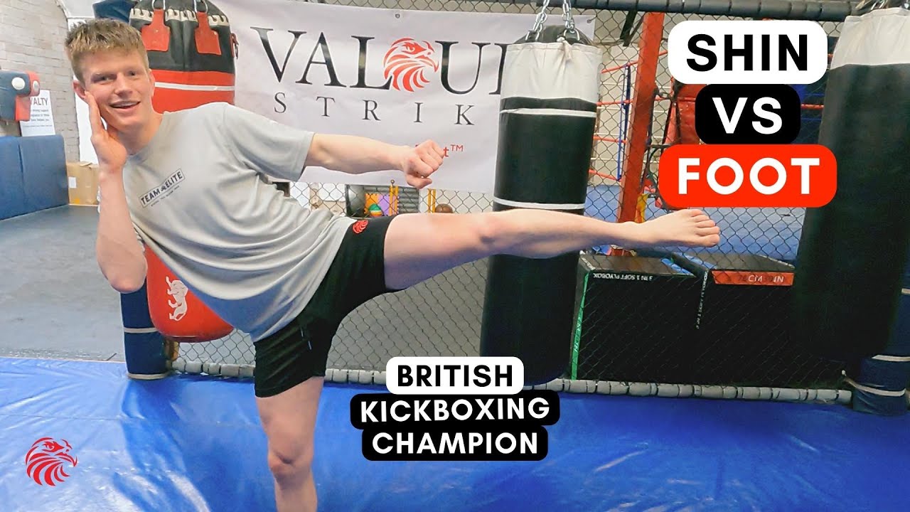 KICKBOXING TRAINING 🦵👣 Shin vs Foot 5 Kicks Explained 💥 Kickboxing 