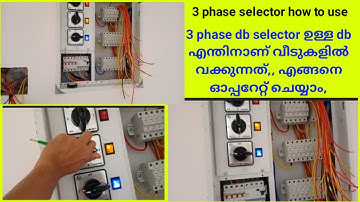 3 phase selector how to use in loss one phase supply#i love god