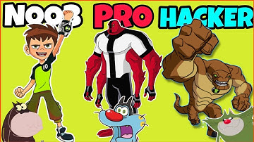 NOOB vs PRO vs HACKER 😱।। (E02) Ben 10 Vilgax Attacks With Oggy Jack and Bob Funny Gameplay 😂
