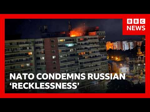 Russian drone hits Romanian apartment block | BBC ...