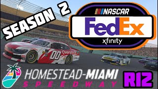 NASCAR iRacing FedEx Xfinity Series S2 R12 Homestead-Miami LIVE