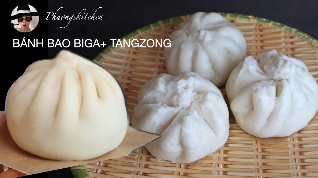 BÁNH BAO BIGA+ TANGZONG với bột mì thông dụng Meizan, trái táo