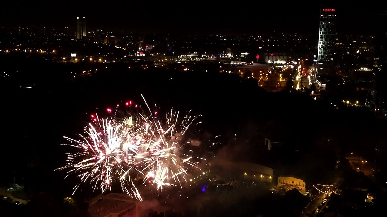 Aerial Fireworks Show - free stock footage - YouTube