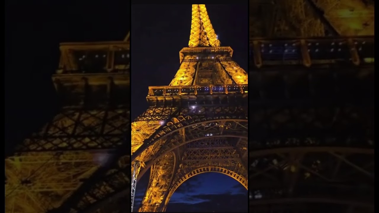 “Paris after dark, and the Eiffel Tower lights up the night sky like magic. ✨🌙 