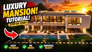 Minecraft: How to Build a Modern LUXURY HOUSE | Part 3