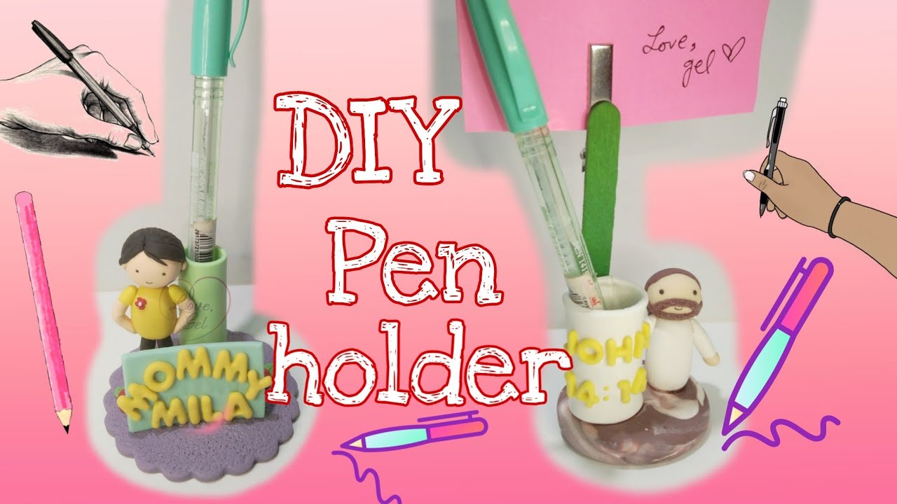 DIY Pen Holder Using Clay DIY Pen Holder Air dry clay tutorial
