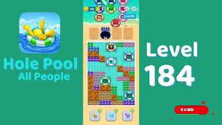Hole Pool All People Level 184 Walkthrough 🎯 | Color Match Puzzle Gameplay | Mini Boss