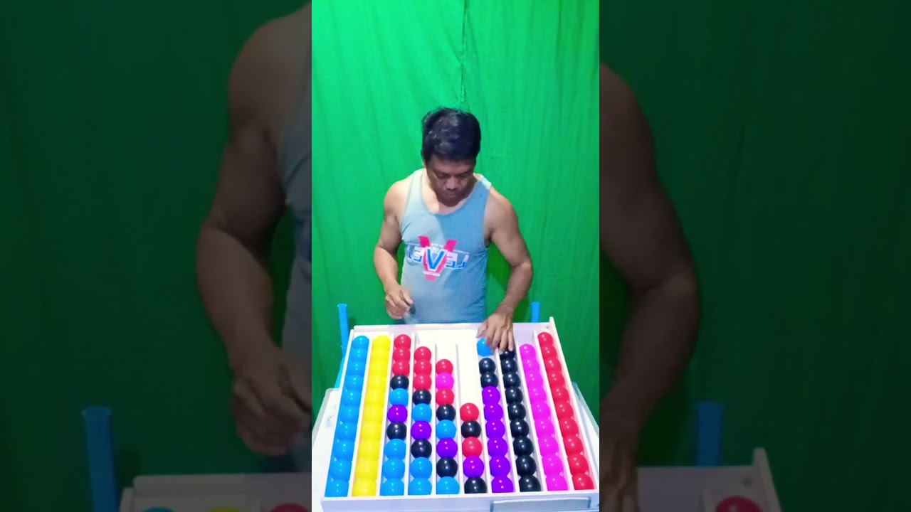 Quickly assemble colored balls for 2 minute 32  seconds