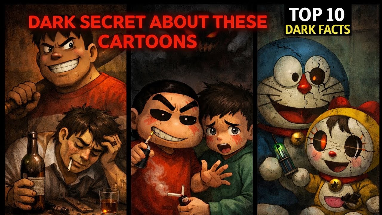 10 Dark Secret Facts About Your Favourite Cartoon 😶‍🌫️🩸 | {( Doraemon, Shinchan,Ninja hattori )}