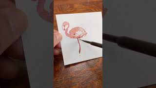 Flamingos Painting #shorts #watercolour #birds #art