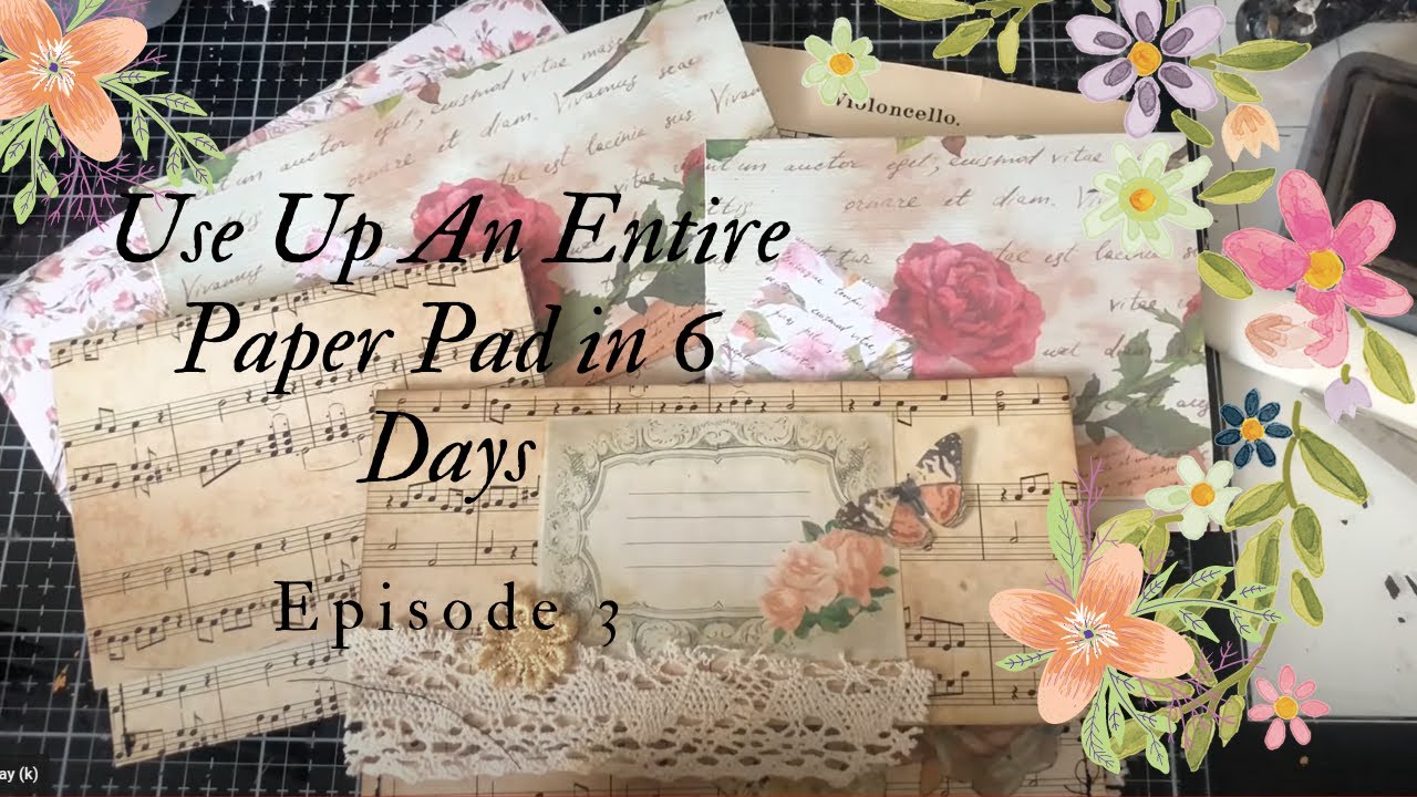 Use Up 12 x 12 Paper Pad Ep 3 - Vintage Style Lined Envelopes