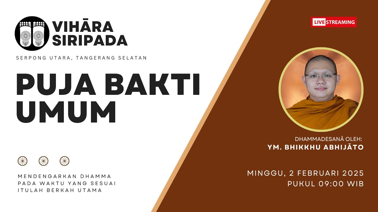 Puja Bakti Umum | YM.Bhikkhu Abhijāto