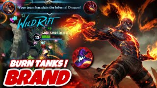 WILD RIFT BRAND : HOW TO CARRY VS MANY TANKS ?! I GRAND ELO GAMEPLAY| BUILD & RUNES #wildrift #brand screenshot 5
