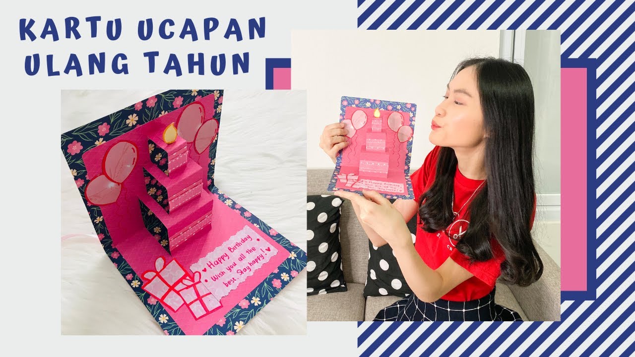 Cara Membuat Kartu Ucapan Ulang Tahun Unik Ada Kue Tartnya Youtube