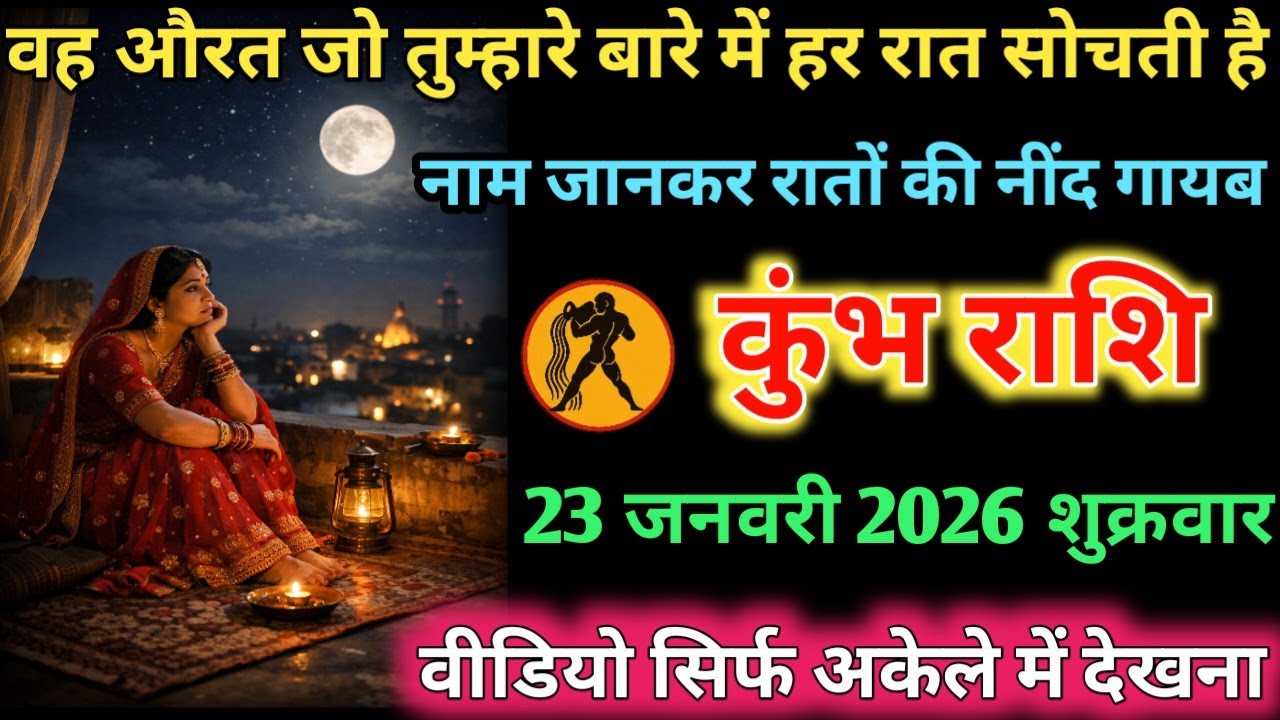 #कुंभ वह औरत जो तुम्हारे बारे में हर रात सोचती है नाम जानकर रातों की नींद गायब23 जनवरी 2026 शुक्रवार