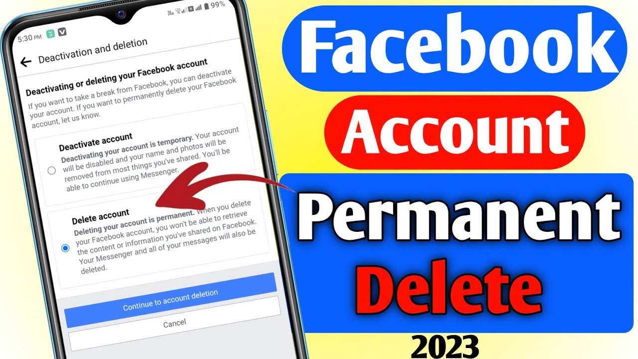 Facebook Account permanently delete kaise kare | How to delete Facebook ...