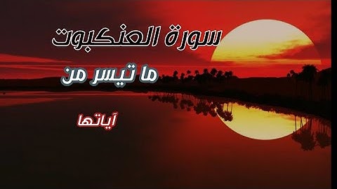 تلاوة عطرة🌷من سورة العنكبوت،🎧✨ما تيسر منها،🤍🤍🤍🤍🤍🤍