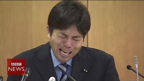 Crying Japanese politician Ryutaro Nonomura is an ...
