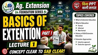 L-1 || Basics of Extension || Part-1 || Ag. Extention Foundation Series . @Agriiq247 