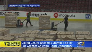 United Center Turns Into Food Storage Center